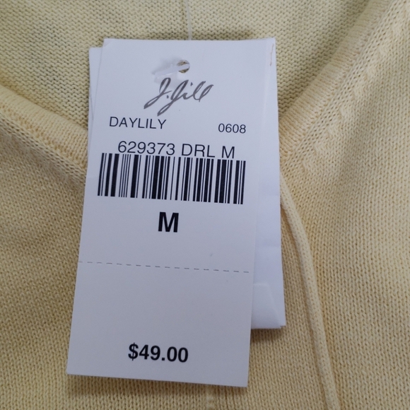 J Jill Yellow NWT Sweater Size M - Picture 6 of 9